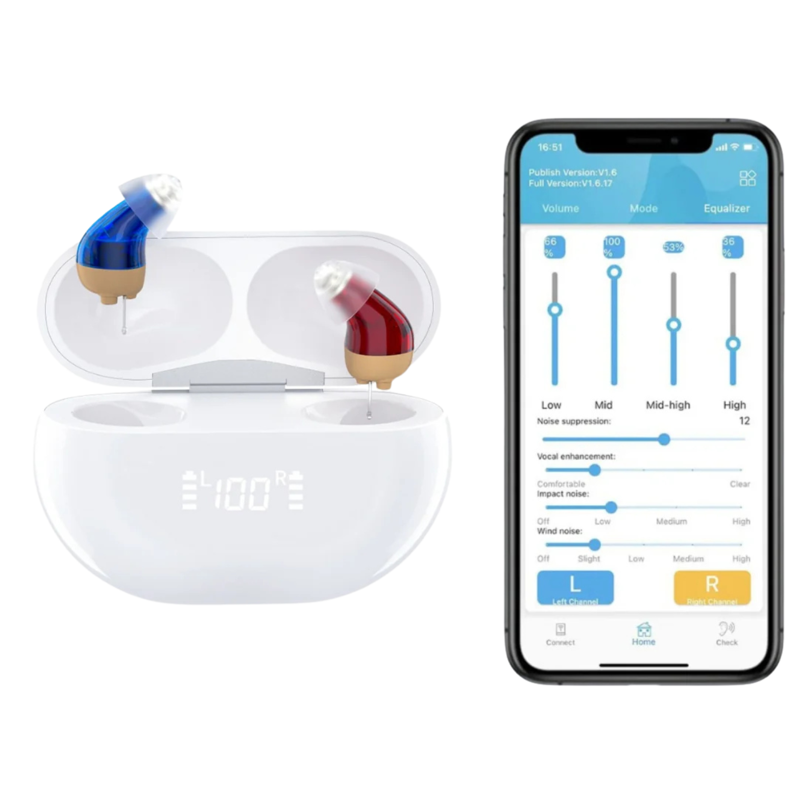 Clairons™ Micro CIC Hearing Aids (App Controlled).