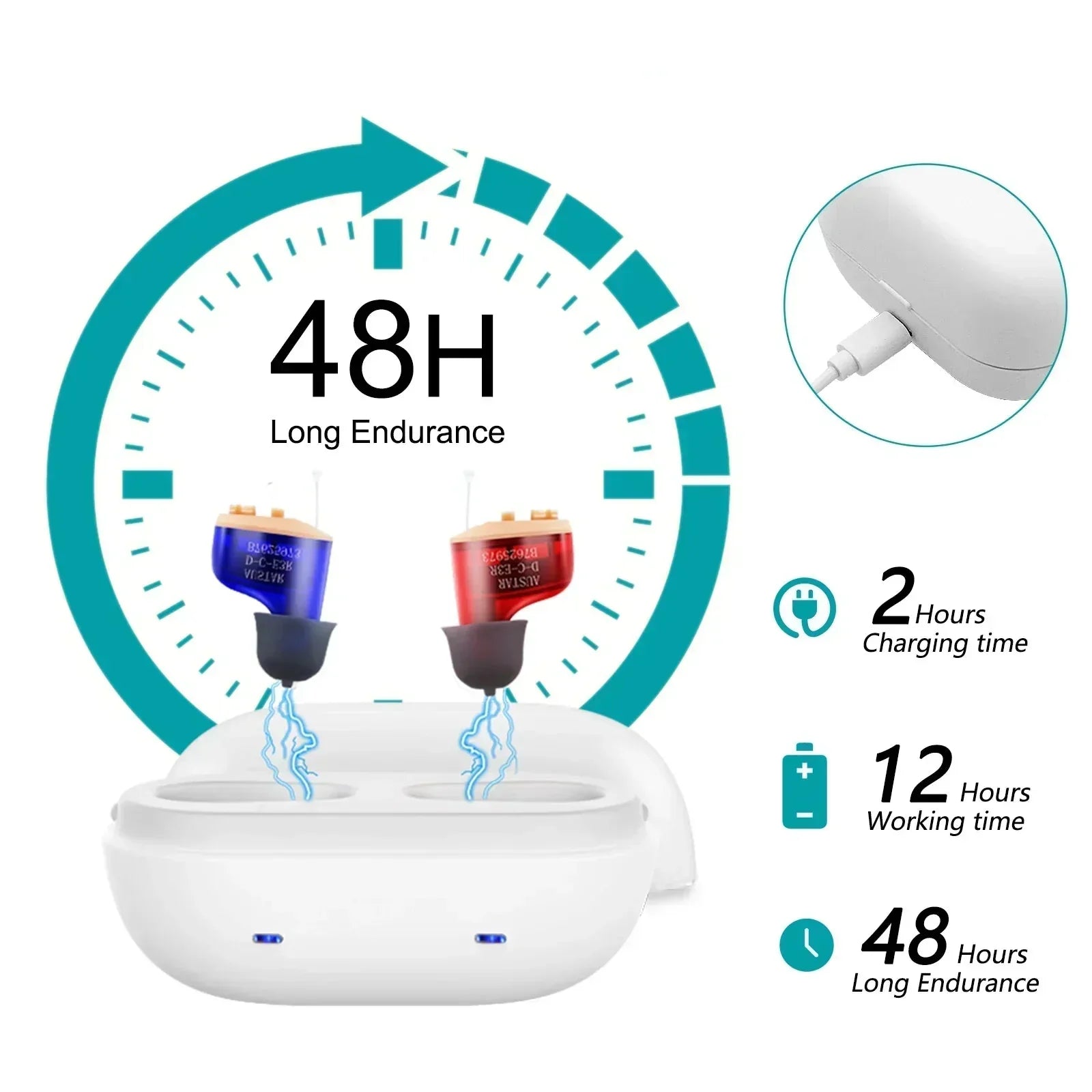 Clairons™ CIC Invisible Hearing Aids (Pair Of 2)