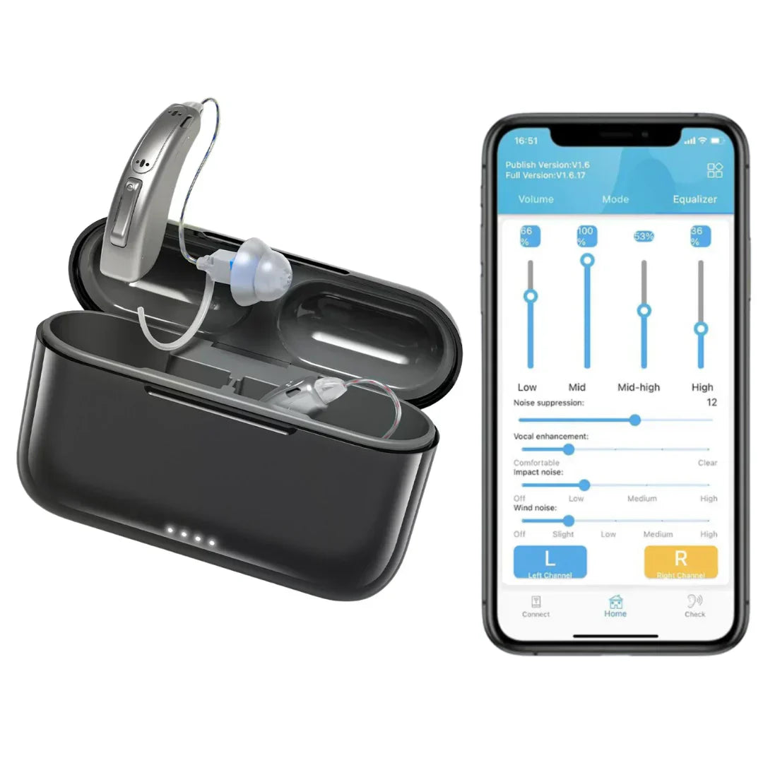 Clairons Smart, Self-Fitting Bluetooth Hearing Aids (App Controlled).