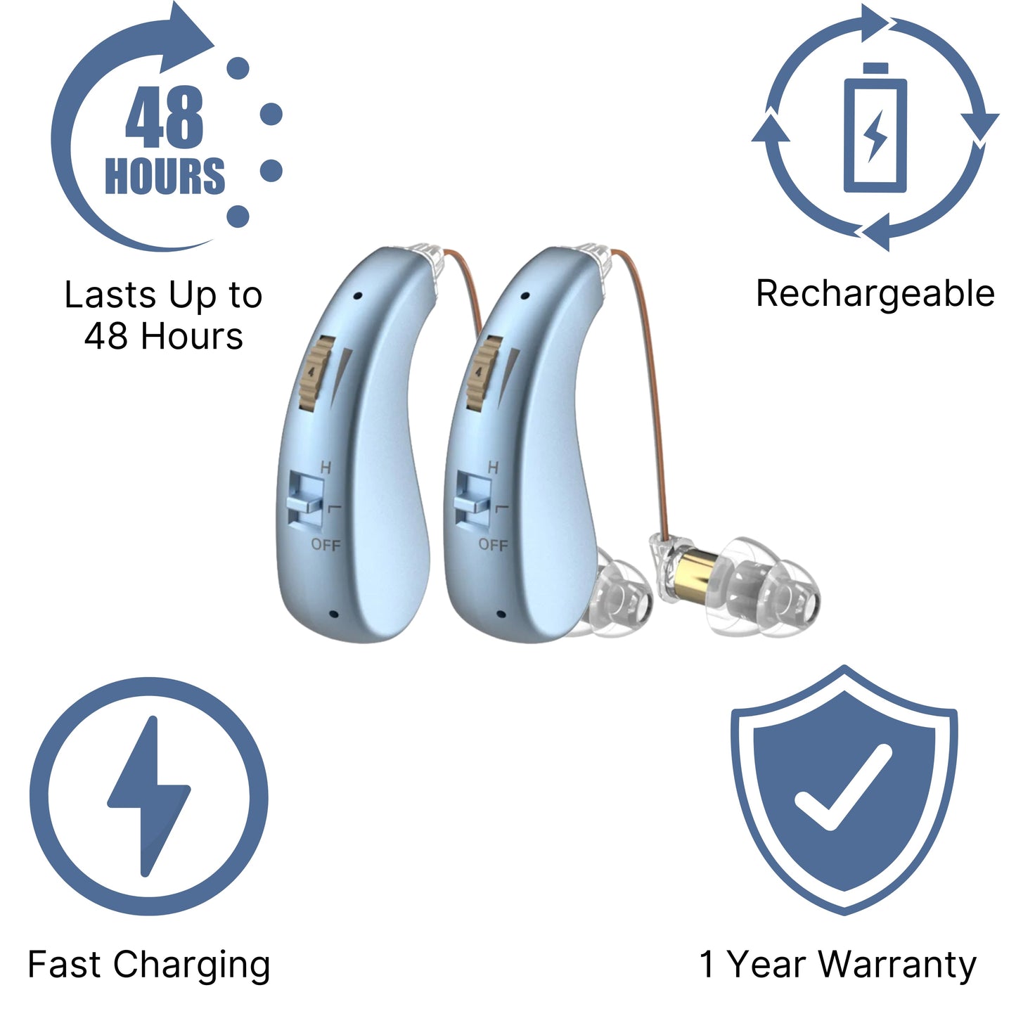 Clairons™️ ClearSound Rechargeable Hearing Aids (Pair Of 2)